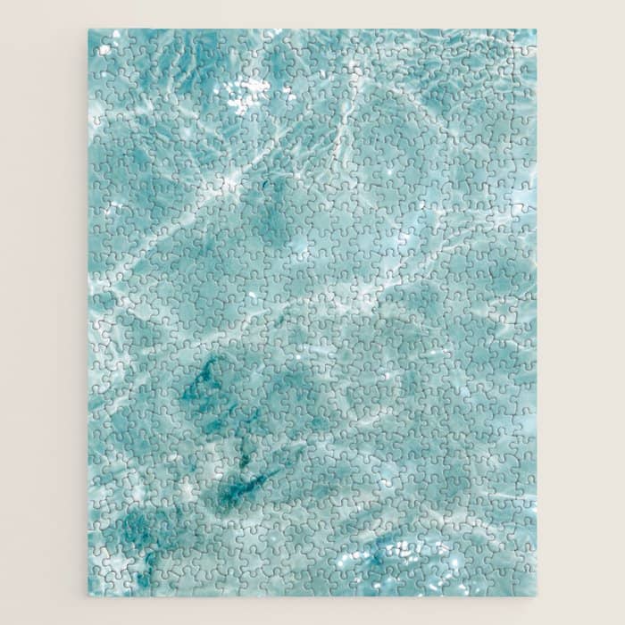 Clear Blue Water | Colorful Ocean Photography Print | Turquoise Sea Jigsaw Puzzle