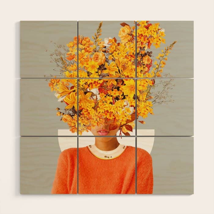 I Saw You Flower In The Reflection Of My Soul Wood Wall Art