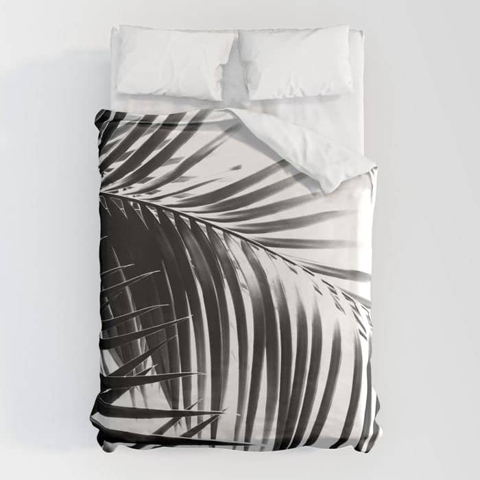 Palm Leaves Black & White Vibes #3 #Tropical #Decor #Art #Homestorie Duvet Cover