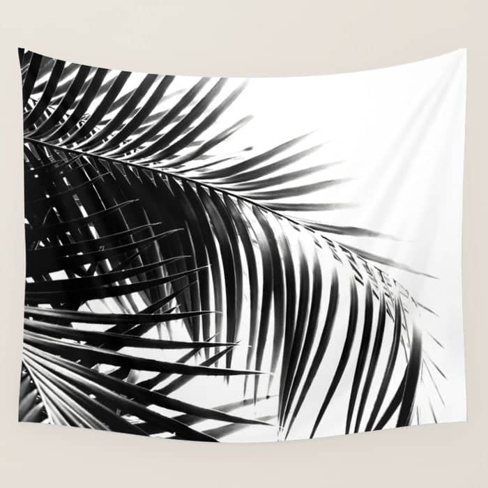 Palm Leaves Black & White Vibes #3 #Tropical #Decor #Art #Homestorie Wall Tapestry