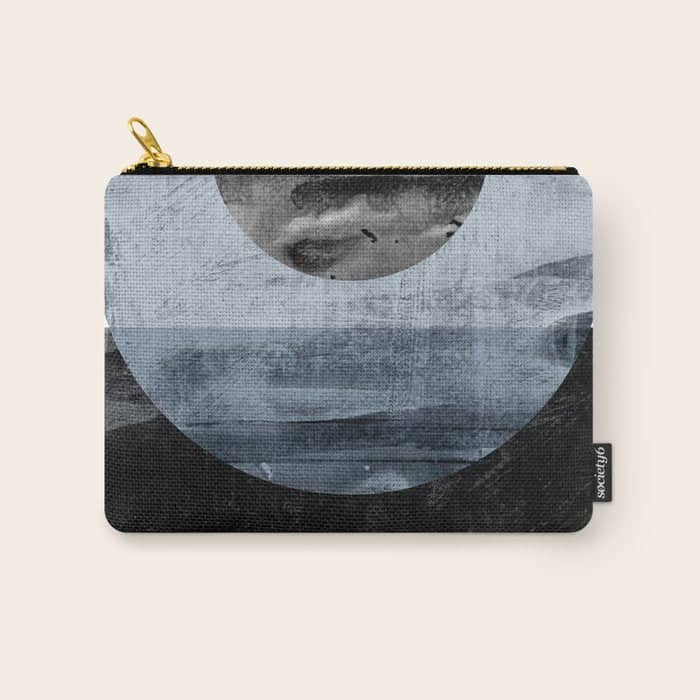 Circles Black And White Geometric Mid-Century Modern Abstract Carry All Pouch