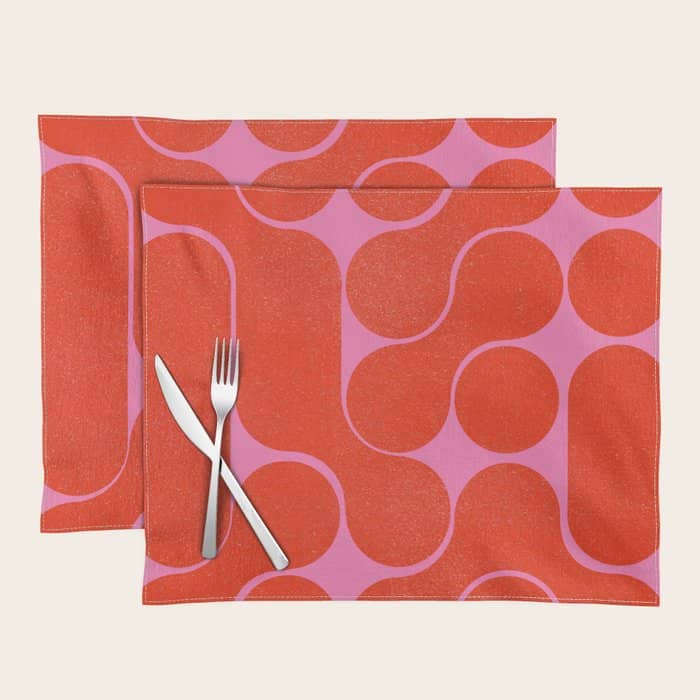 Abstract Mid-Century Shapes No 6 Placemat