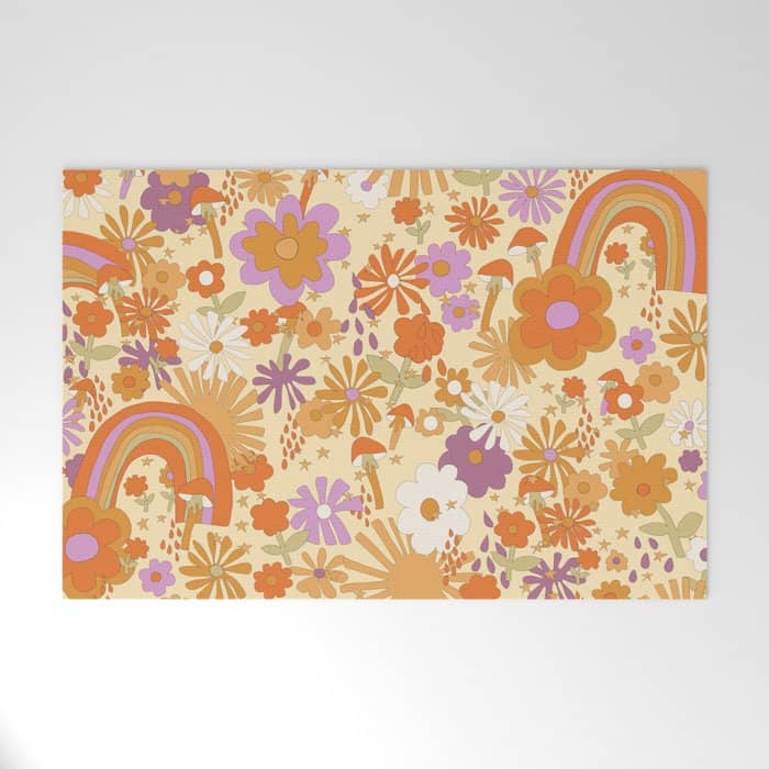 Rainbows, Sunshine And Stars Welcome Mat