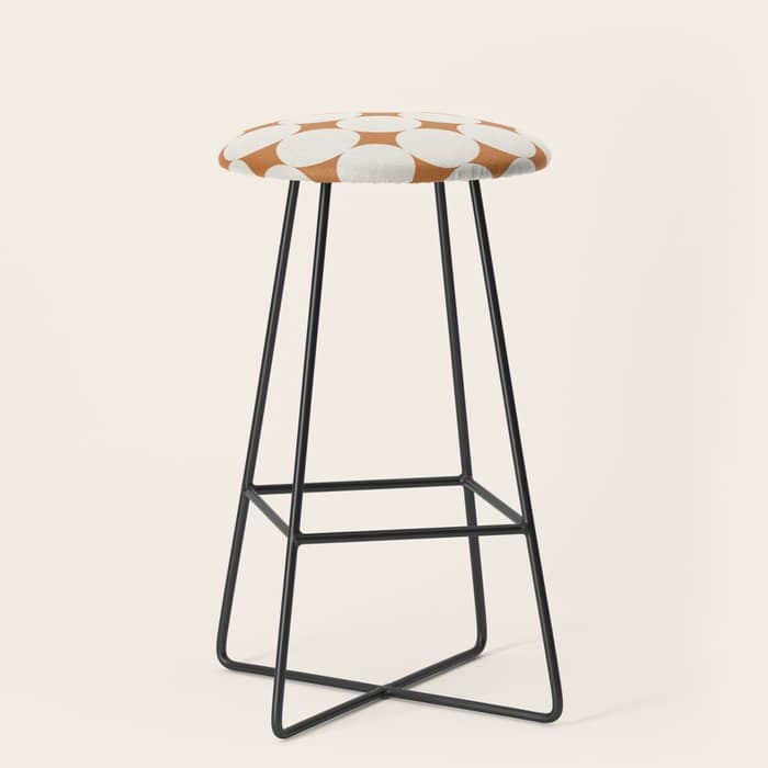 Circular Minimalism - Retro Orange Stool