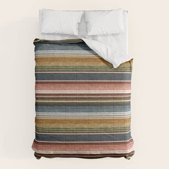 Serape Southwest Stripe - Earth Tones Comforter