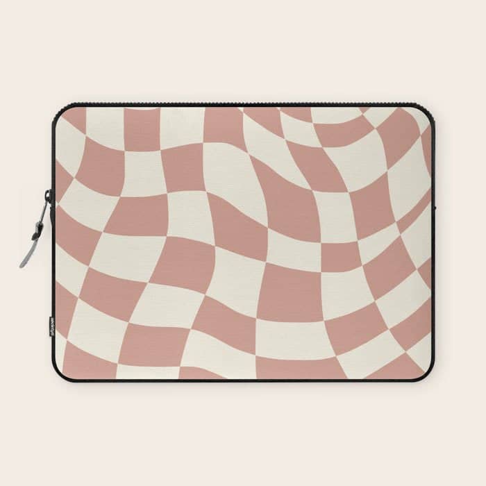 Checkers Coral Summer Beach Laptop Sleeve