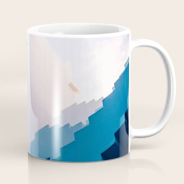 Muralla Roja Blue And Pink Geometric Walls Coffee Mug