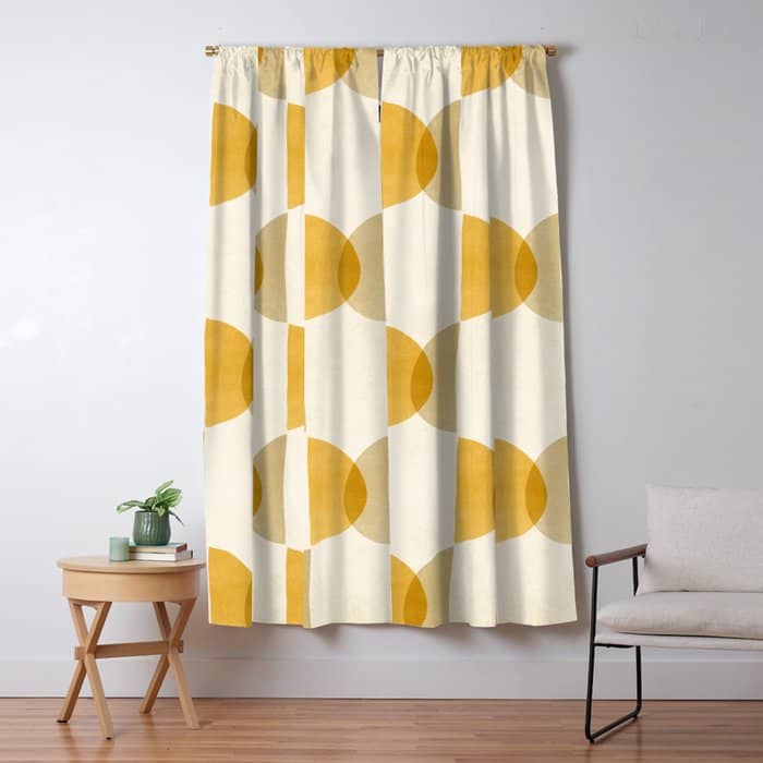 Shape Study In Gold / Geometric Pattern Window Curtain