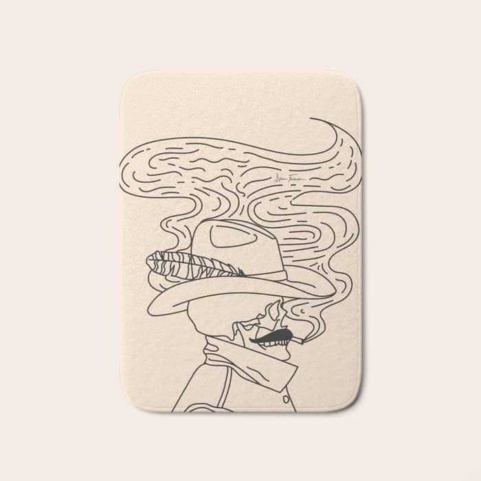 Love Or Die Tryin - Cowhand Black & Cream Bath Mat