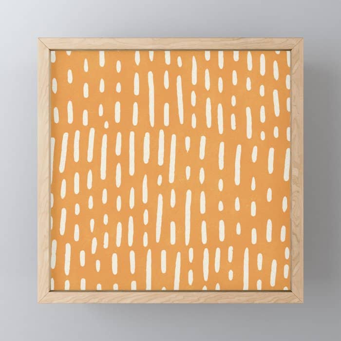 Minimalist Series: Scandi Lines, Orange Mini Art Print