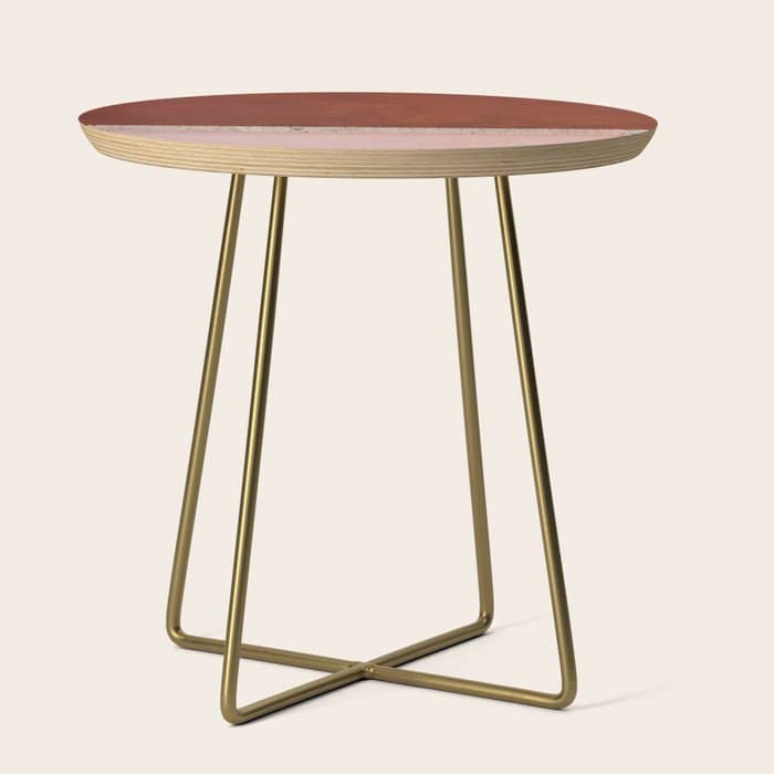 Pink And Red Salt Lake In Italy Side Table