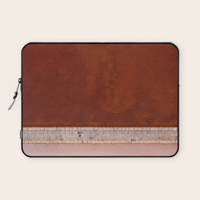 Pink And Red Salt Lake In Italy Laptop Sleeve