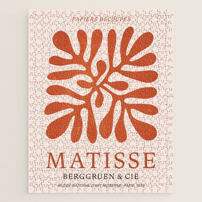 Nature Leaf Cutouts Iii: Terracotta Edition | Mid-Century Henri Matisse Series Jigsaw Puzzle