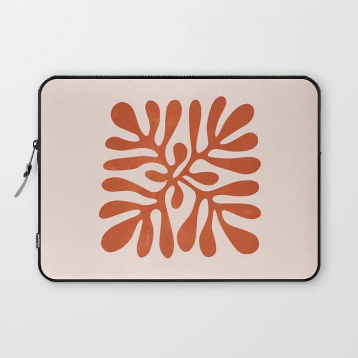Nature Leaf Cutouts Iii: Terracotta Edition | Mid-Century Henri Matisse Series Laptop Sleeve