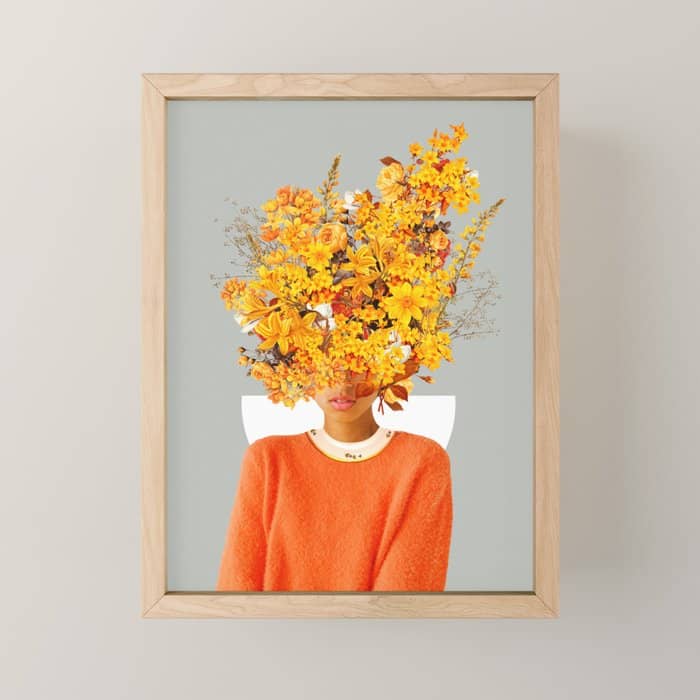 I Saw You Flower In The Reflection Of My Soul Mini Art Print