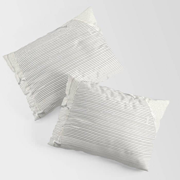 Relief [2]: An Abstract, Textured Piece In White By Alyssa Hamilton Art Pillow Sham