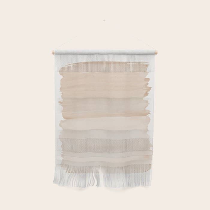 Warm Beige Abstract Minimalism #1 #Minimal #Ink #Decor #Art #Homestorie Wall Hanging
