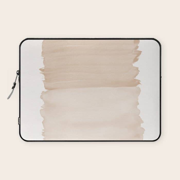 Warm Beige Abstract Minimalism #1 #Minimal #Ink #Decor #Art #Homestorie Laptop Sleeve