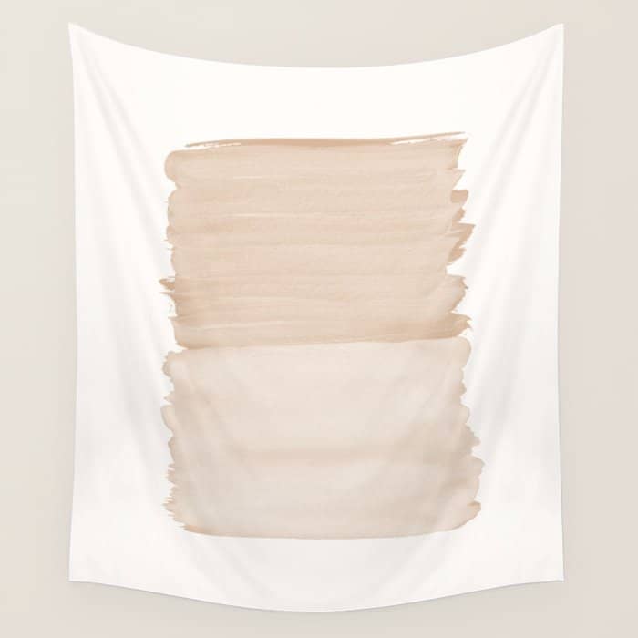 Warm Beige Abstract Minimalism #1 #Minimal #Ink #Decor #Art #Homestorie Wall Tapestry