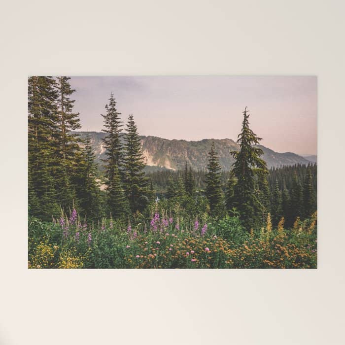 Mount Rainier Wildflower Adventure - National Park Wanderlust Welcome Mat