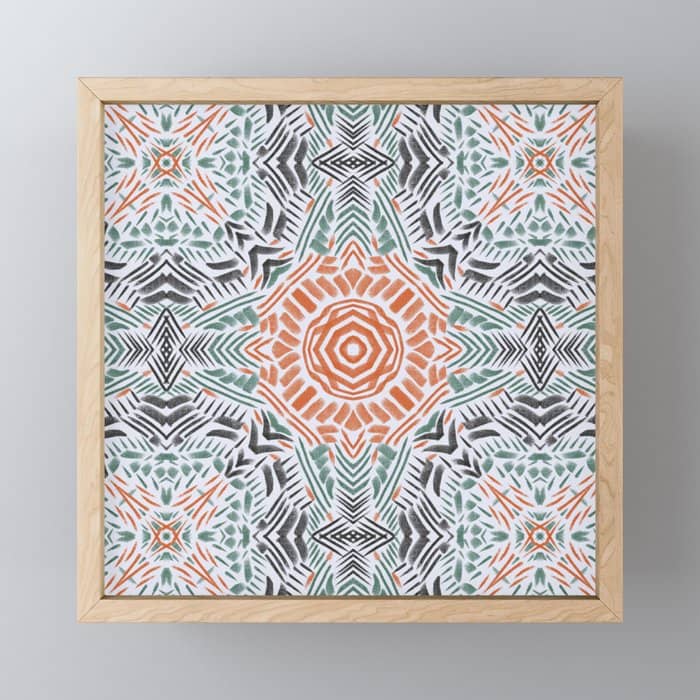 Modern Brushstroke Mosaic Mini Art Print