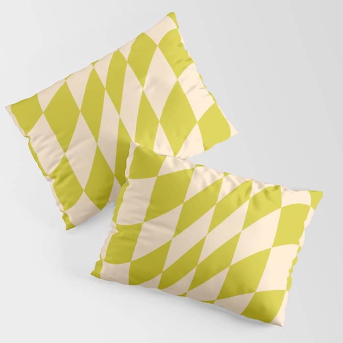 Modern Twenties Green Pattern Pillow Sham