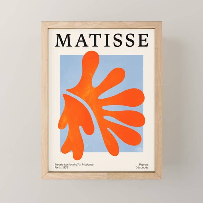 Red Coral Leaf: Matisse Paper Cutouts Ii Mini Art Print