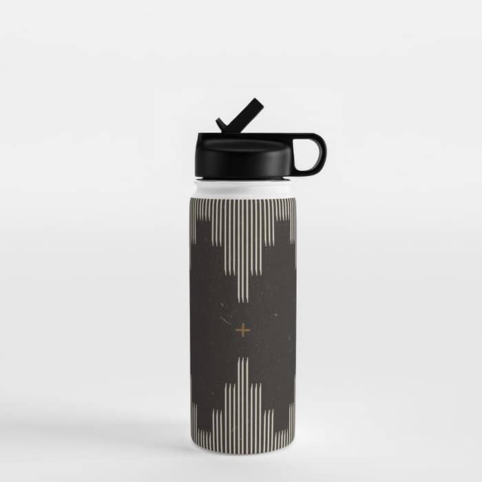 Southwestern Minimalist Black & White Water Bottle
