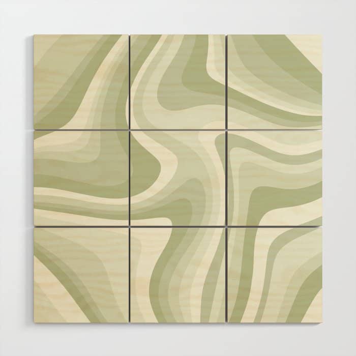 Abstract Wavy Stripes Lxxviii Wood Wall Art