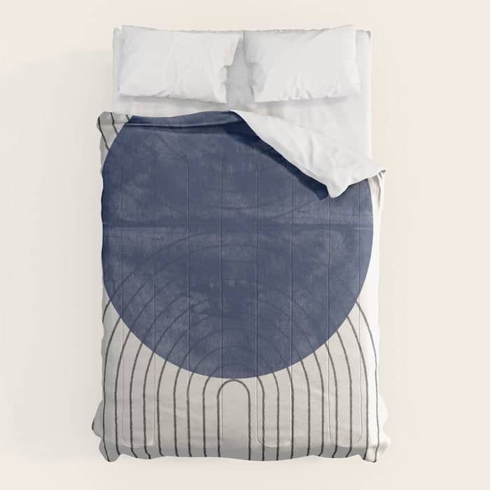 Mid Century Modern Blue Perfect Balance Comforter