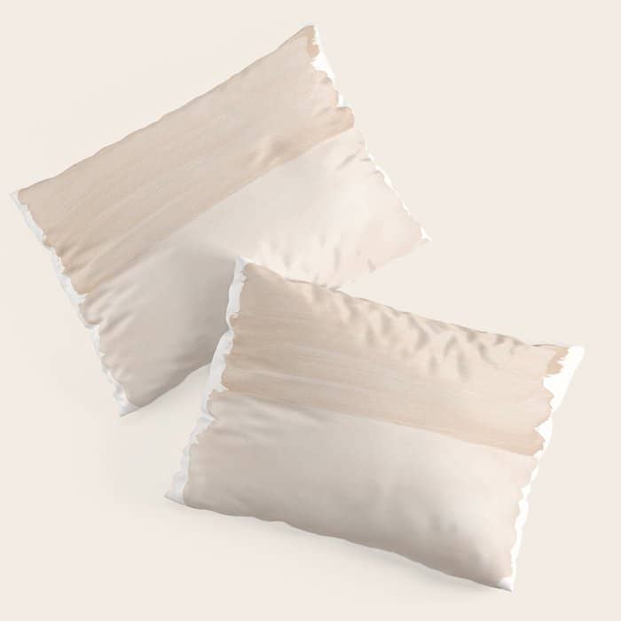 Warm Beige Abstract Minimalism #1 #Minimal #Ink #Decor #Art #Homestorie Pillow Sham