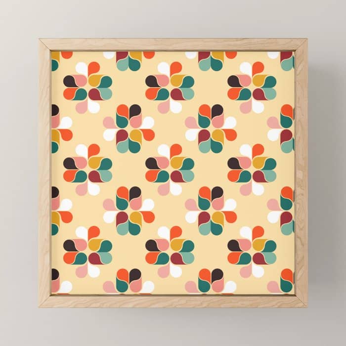 Retro Geometry Pattern No2 Mini Art Print