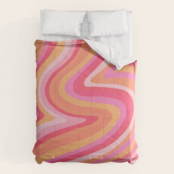 Sunshine Melt - Pink & Peach Palette Comforter