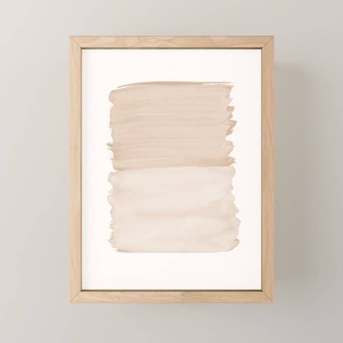 Warm Beige Abstract Minimalism #1 #Minimal #Ink #Decor #Art #Homestorie Mini Art Print
