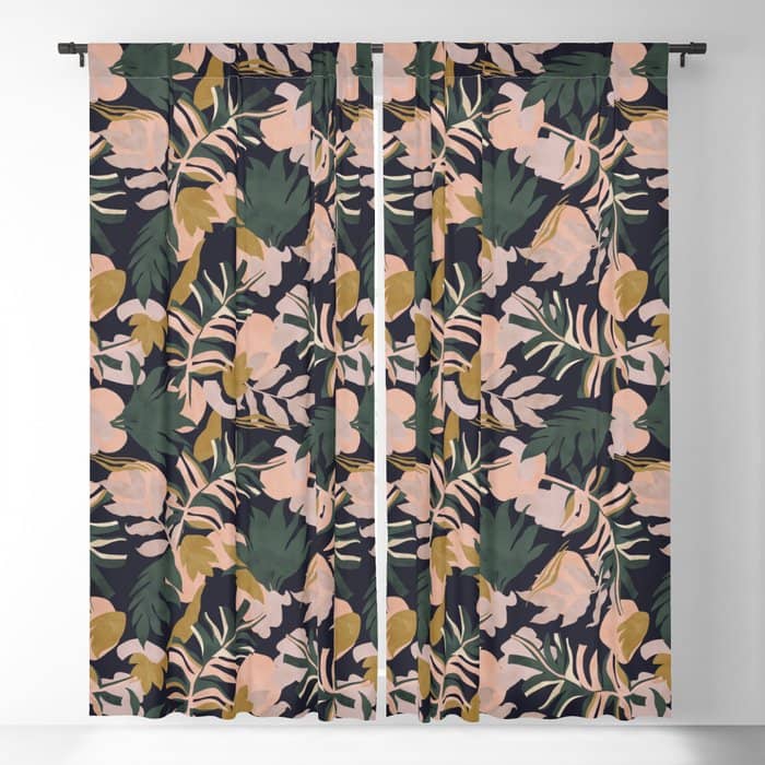 Abstract Nature Tropical 34 Window Curtain