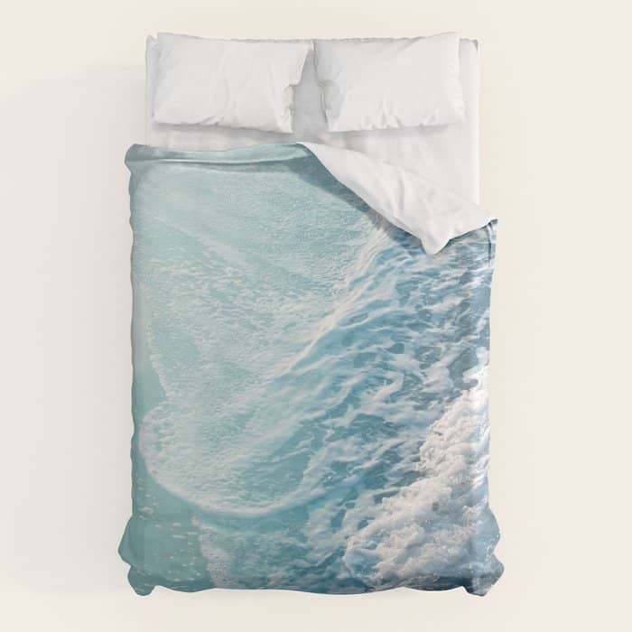 Soft Turquoise Ocean Dream Waves #1 #Water #Decor #Art #Homestorie Duvet Cover