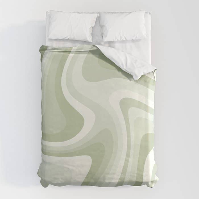 Abstract Wavy Stripes Lxxviii Duvet Cover