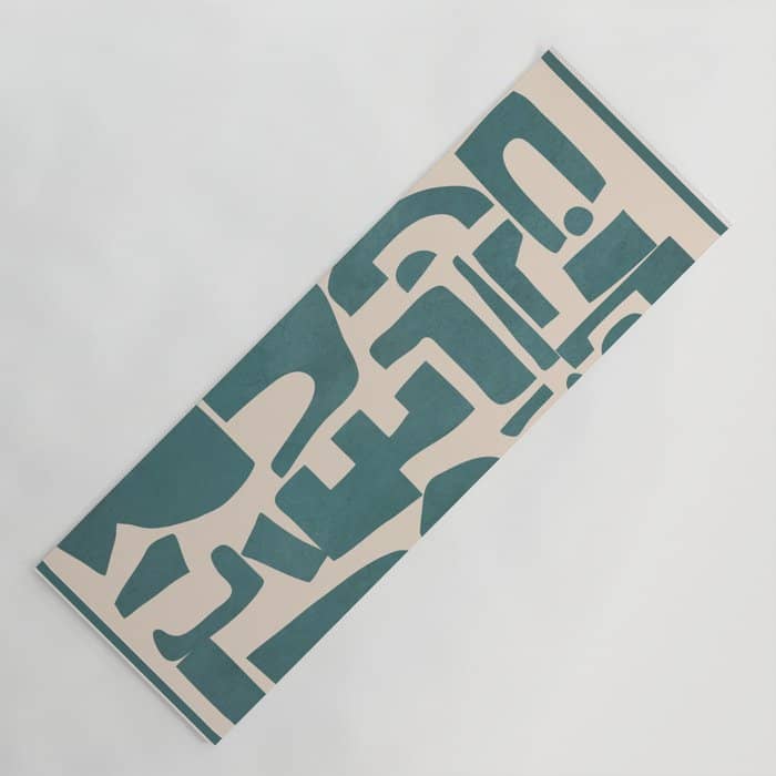 Organic Contemporary Modern Shapes 12 Yoga Mat