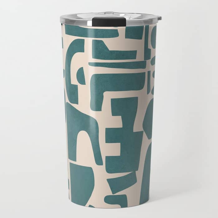Organic Contemporary Modern Shapes 12 Travel Mug