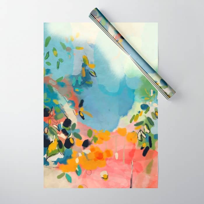 Garden With Sea View And Olive Tree Wrapping Paper