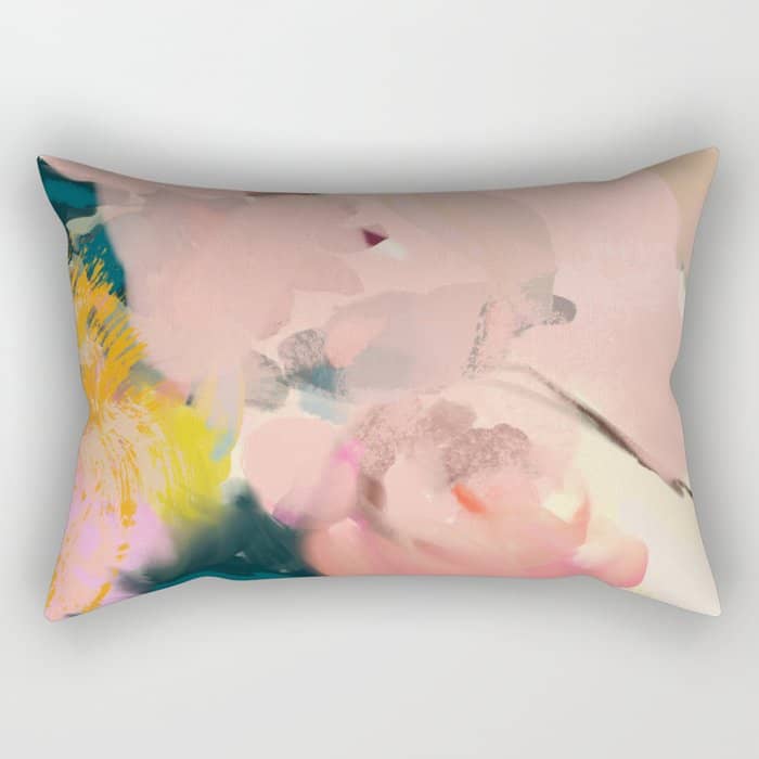 Abstract Floral Inspiration Rectangular Pillow