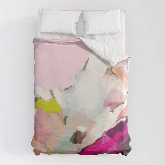 Landscape Mountain Painting Abstract Duvet Cover