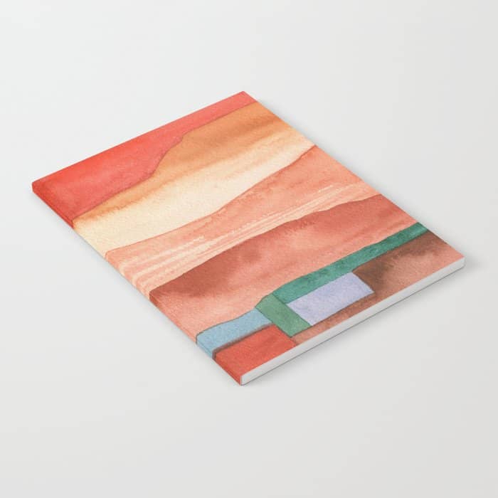 Abstract Desert Landscape Watercolor Notebook