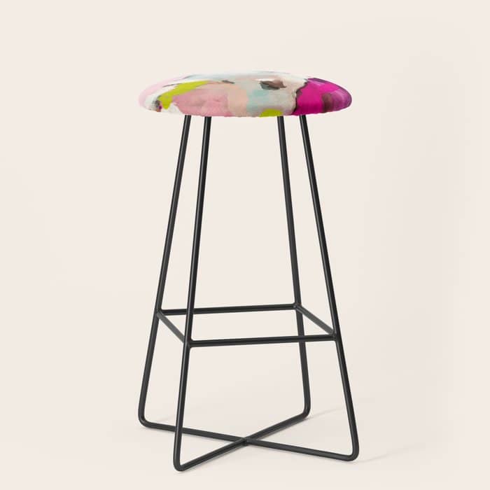 Landscape Mountain Painting Abstract Stool