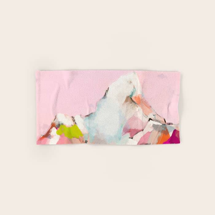 Landscape Mountain Painting Abstract Bath Towel