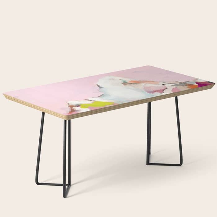Landscape Mountain Painting Abstract Coffee Table