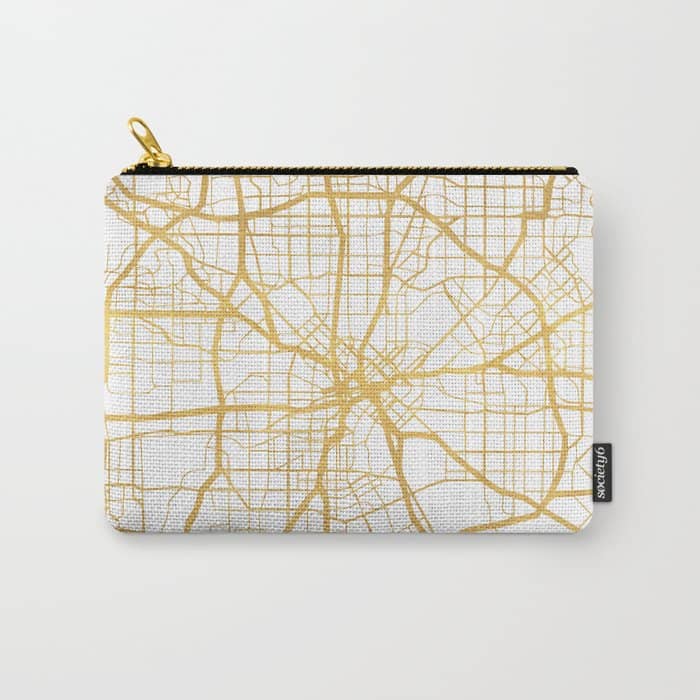 Dallas Texas City Street Map Art Carry All Pouch
