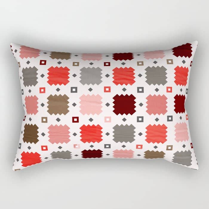 Christmas Quilt - Pattern No3 Rectangular Pillow