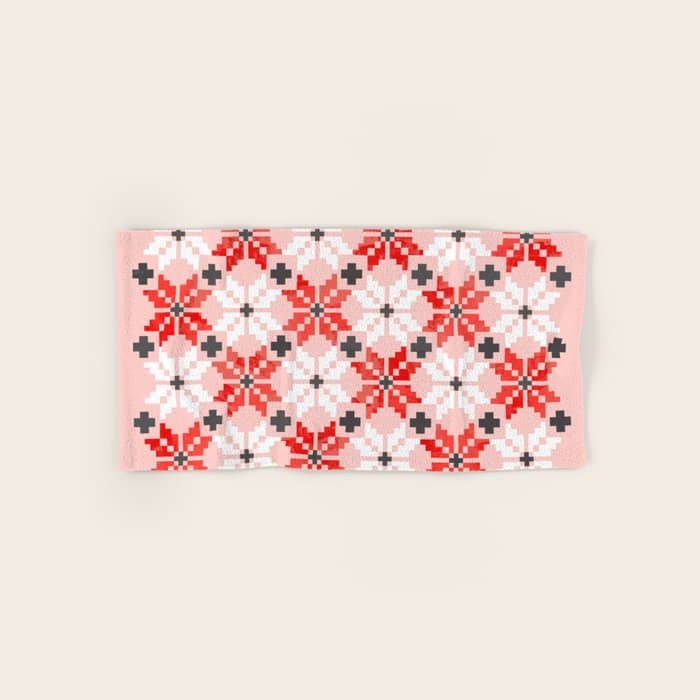 Christmas Quilt - Pattern No2 Bath Towel