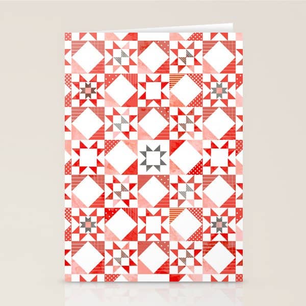 Christmas Quilt - Pattern No1 Stationery Card